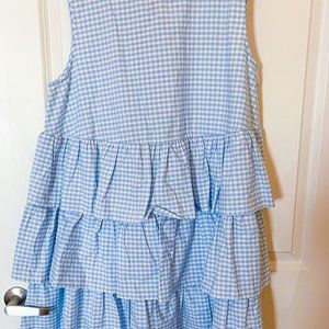 Blue Gingham Shift Dress